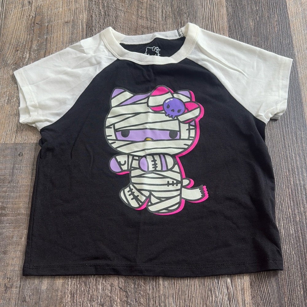 Hello Kitty Sanrio Mummy Halloween Tee Shirt Girls Youth Small Glow In The Dark